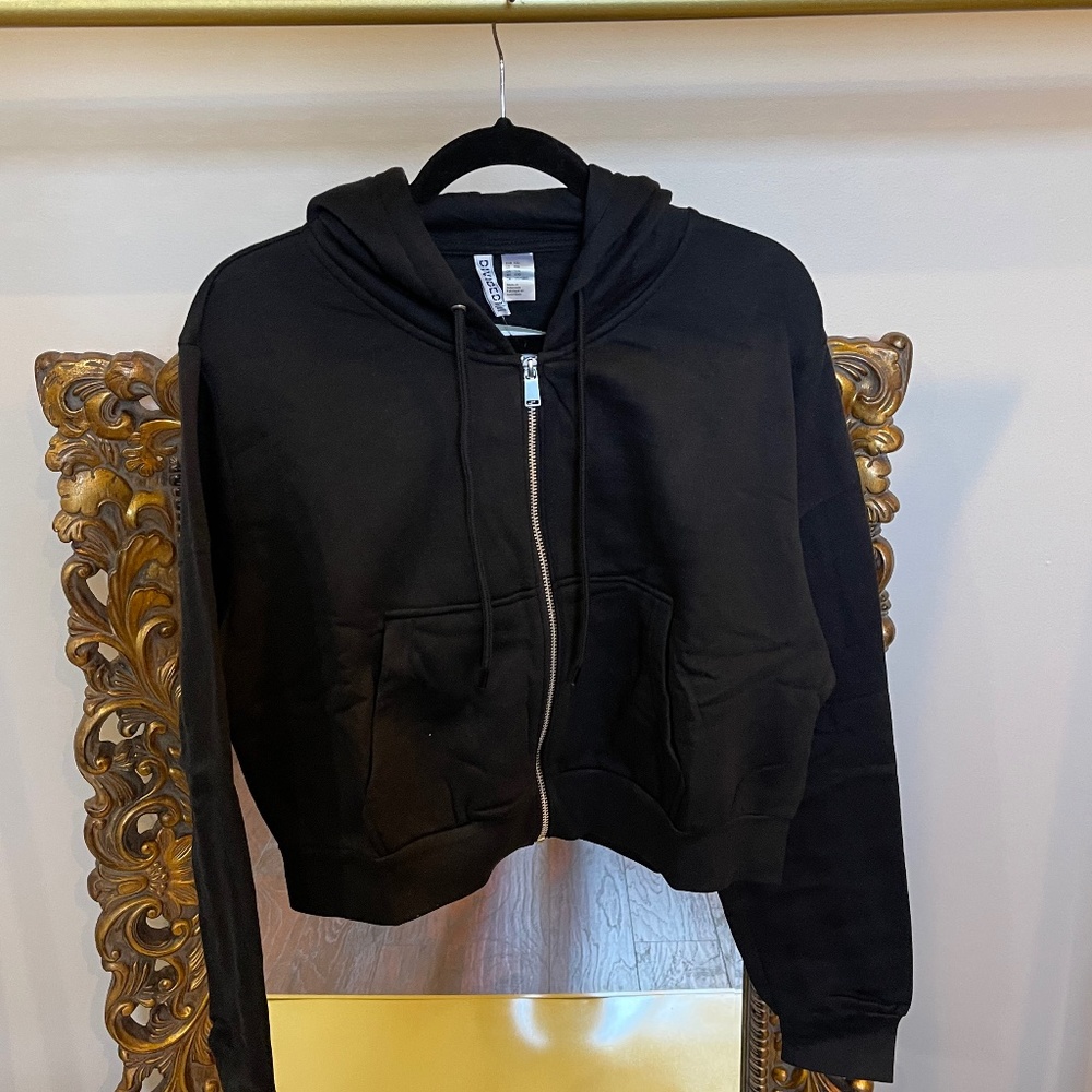 H&M Full Zip Black Hoodie XXL